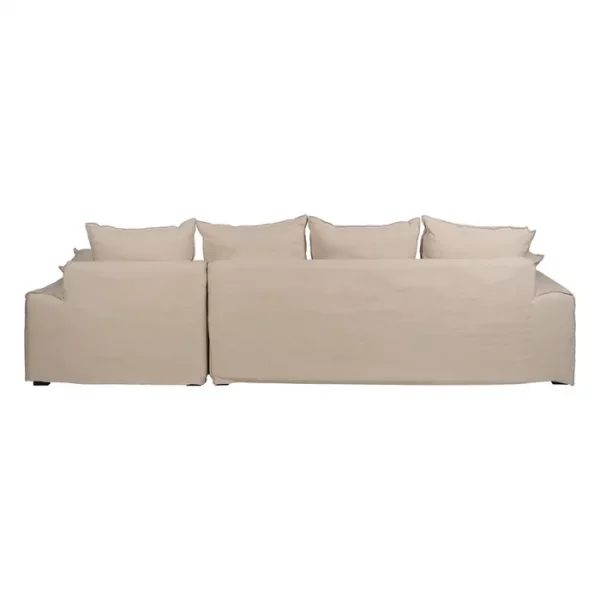 CHAISE-LOUNGER CREMA TEJIDO-MADERA 300 X 161 X 90 CM - Imagen 4