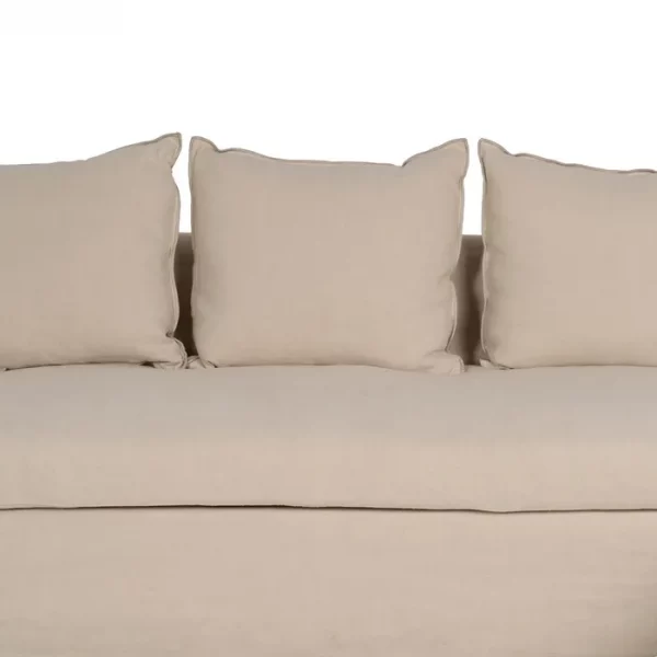 CHAISE-LOUNGER CREMA TEJIDO-MADERA 300 X 161 X 90 CM - Imagen 7