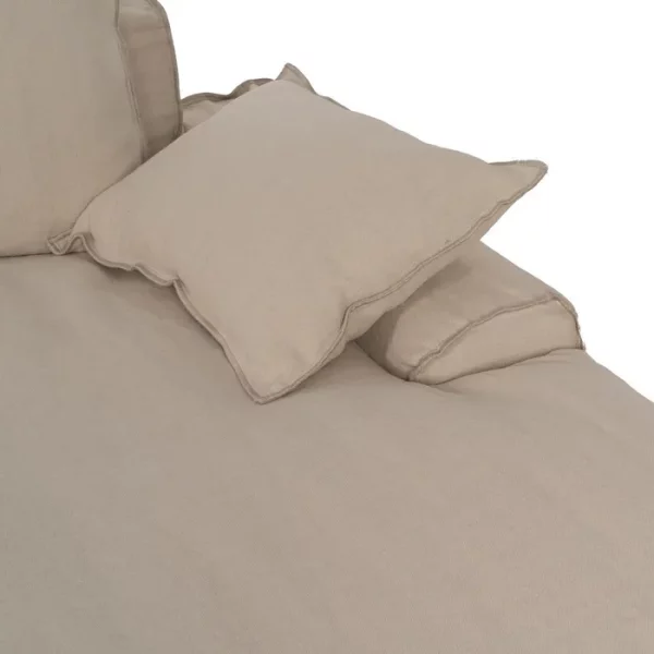 CHAISE-LOUNGER CREMA TEJIDO-MADERA 300 X 161 X 90 CM - Imagen 8