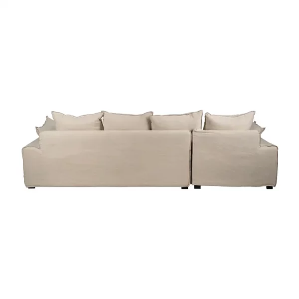 CHAISE-LOUNGER CREMA TEJIDO-MADERA 300 X 161 X 90 CM - Imagen 4