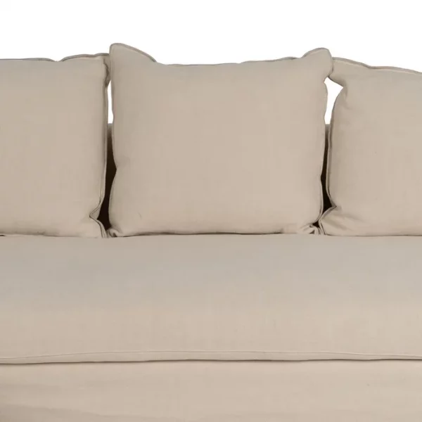CHAISE-LOUNGER CREMA TEJIDO-MADERA 300 X 161 X 90 CM - Imagen 7