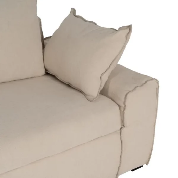 CHAISE-LOUNGER CREMA TEJIDO-MADERA 300 X 161 X 90 CM - Imagen 8