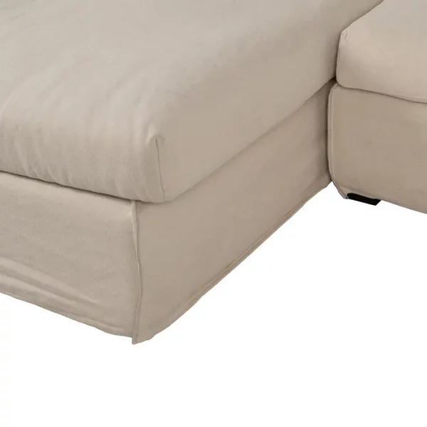CHAISE-LOUNGER CREMA TEJIDO-MADERA 300 X 161 X 90 CM - Imagen 9