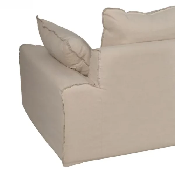 CHAISE-LOUNGER CREMA TEJIDO-MADERA 300 X 161 X 90 CM - Imagen 13
