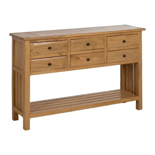 CONSOLA NATURAL MADERA MINDI ENTRADA 130 X 35 X 85 CM - Imagen 2