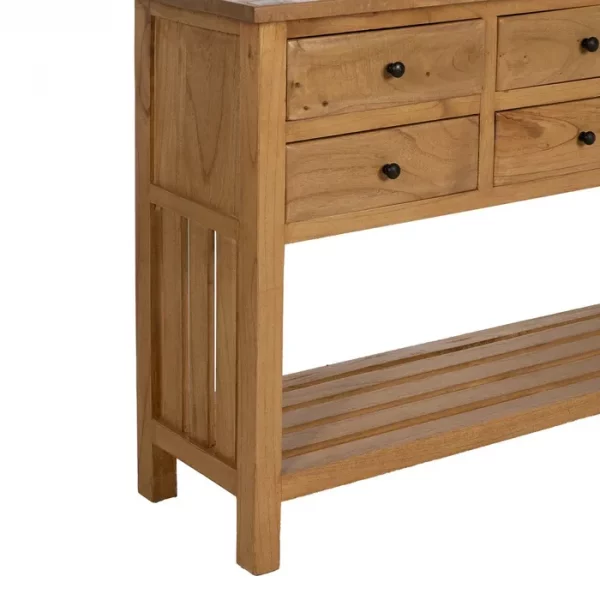 CONSOLA NATURAL MADERA MINDI ENTRADA 130 X 35 X 85 CM - Imagen 5
