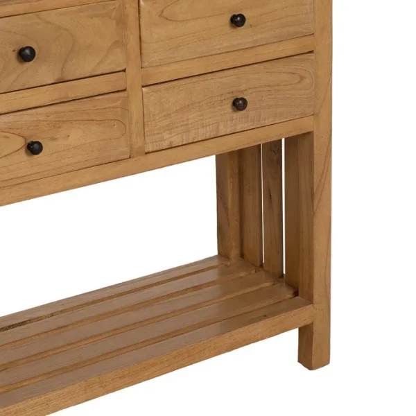 CONSOLA NATURAL MADERA MINDI ENTRADA 130 X 35 X 85 CM - Imagen 9
