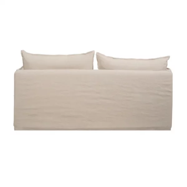 SOFÁ 2 PLAZAS CREMA TEJIDO-MADERA 180 X 97 X 89 CM - Imagen 4