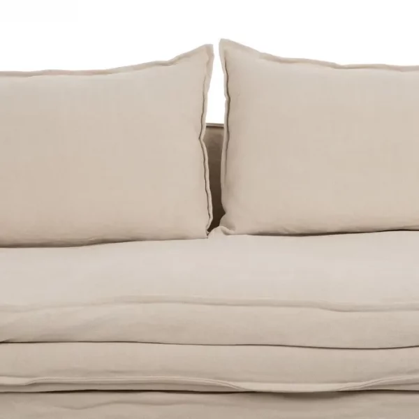 SOFÁ 2 PLAZAS CREMA TEJIDO-MADERA 180 X 97 X 89 CM - Imagen 7