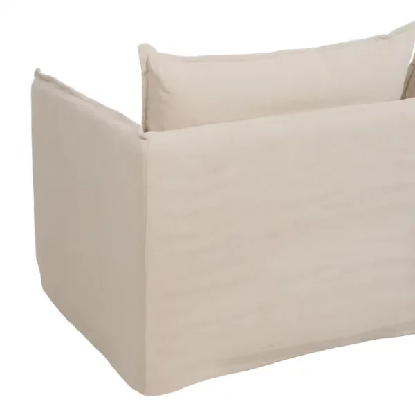 SOFÁ 2 PLAZAS CREMA TEJIDO-MADERA 180 X 97 X 89 CM - Imagen 11