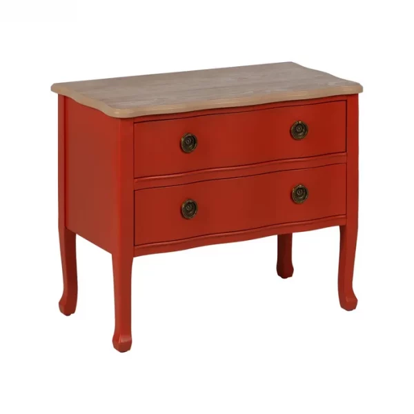 MESITA TERRACOTA MADERA 80 X 38 X 65,50 CM - Imagen 2