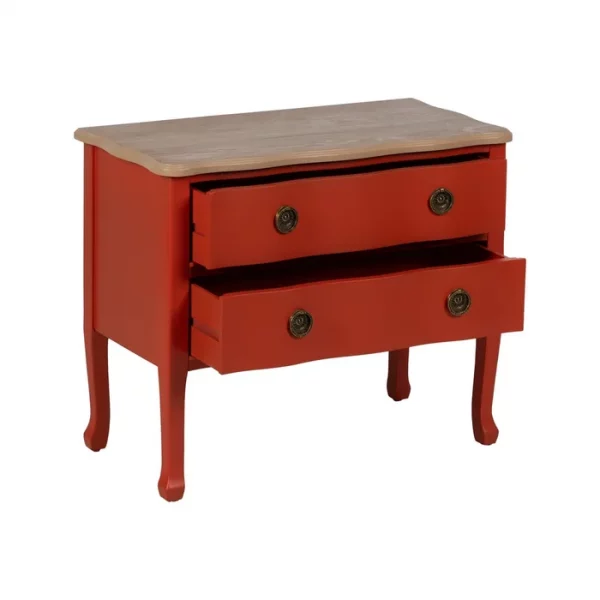 MESITA TERRACOTA MADERA 80 X 38 X 65,50 CM - Imagen 3
