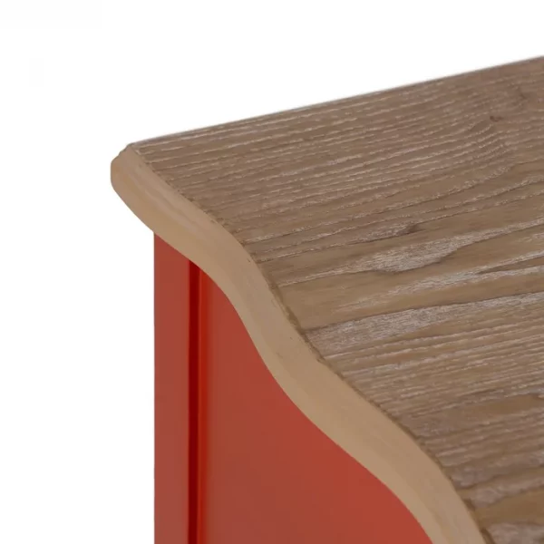 MESITA TERRACOTA MADERA 80 X 38 X 65,50 CM - Imagen 4