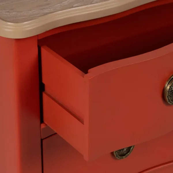 MESITA TERRACOTA MADERA 80 X 38 X 65,50 CM - Imagen 5