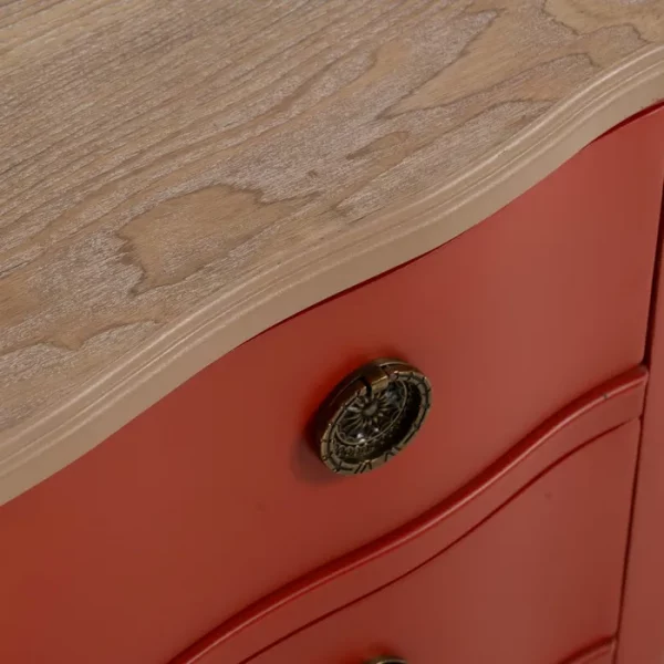 MESITA TERRACOTA MADERA 80 X 38 X 65,50 CM - Imagen 7