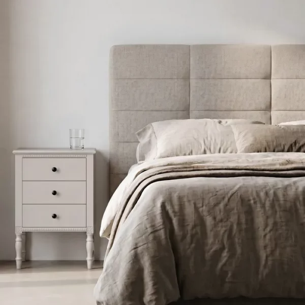 CABECERO BEIGE TEJIDO DORMITORIO 160 X 8 X 100 CM