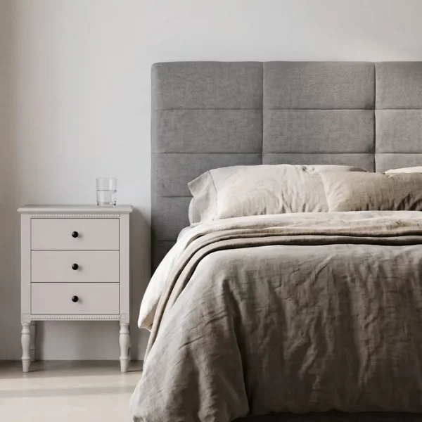 CABECERO GRIS TEJIDO DORMITORIO 160 X 8 X 100 CM