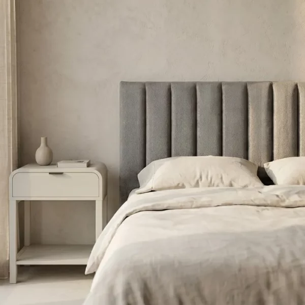CABECERO GRIS TEJIDO DORMITORIO 160 X 8 X 100 CM