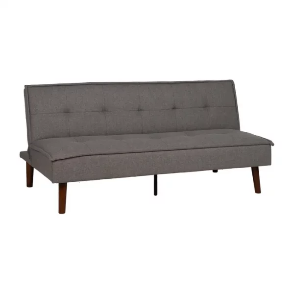 SOFÁ-CAMA GRIS METAL-MADERA SALÓN 181 X 88 X 85,50 CM - Imagen 3
