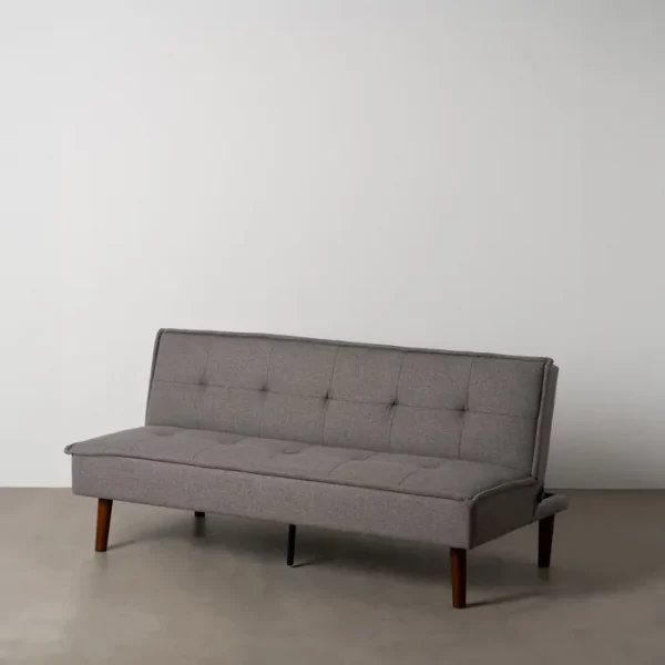 SOFÁ-CAMA GRIS METAL-MADERA SALÓN 181 X 88 X 85,50 CM - Imagen 2