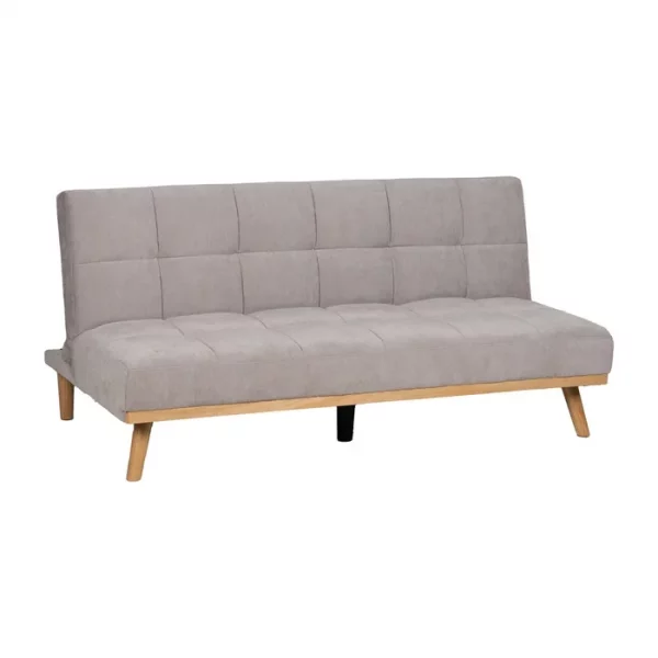 SOFÁ-CAMA GRIS METAL-MADERA SALÓN 178 X 94 X 86 CM - Imagen 3