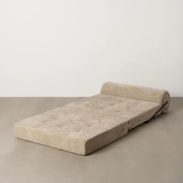 SOFÁ BEIGE TEJIDO-MADERA SALÓN 89 X 101 X 71 CM - Imagen 4