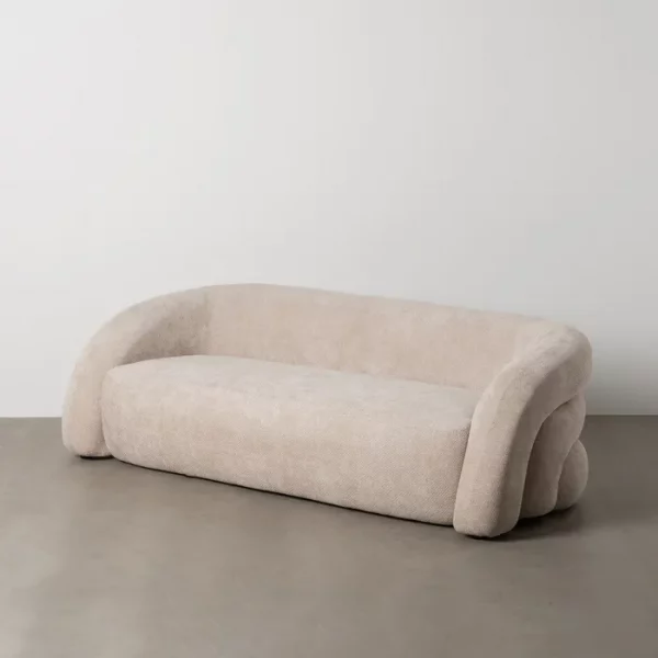 SOFÁ BEIGE TEJIDO SALÓN 200 X 89 X 61 CM - Imagen 2