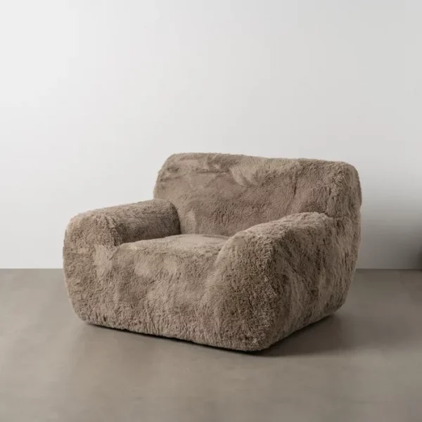 SILLÓN TAUPE TEJIDO 124 X 107 X 79,50 CM - Imagen 2