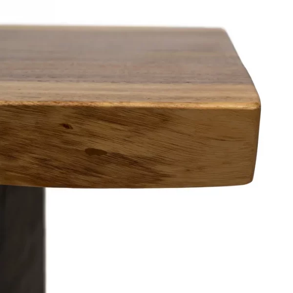 MESA CENTRO NATURAL MADERA-HIERRO SALÓN 150 X 70 X 45 CM - Imagen 5