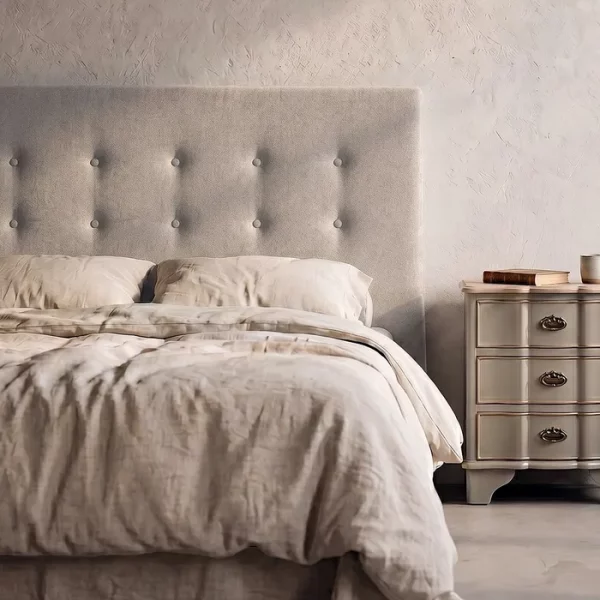 CABECERO CREMA TEJIDO DORMITORIO 165 X 8 X 125 CM
