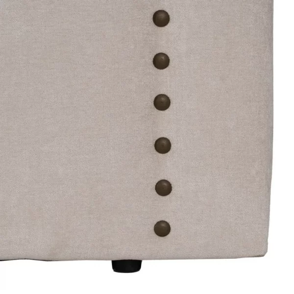 CABECERO CREMA TEJIDO DORMITORIO 165 X 7 X 125 CM - Imagen 6