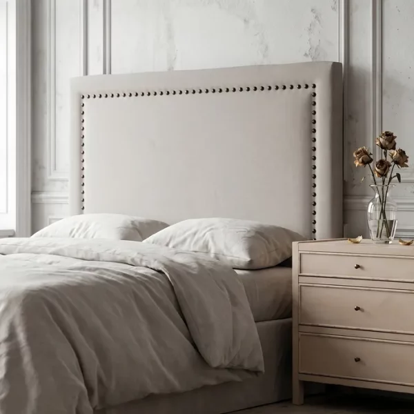 CABECERO CREMA TEJIDO DORMITORIO 165 X 7 X 125 CM