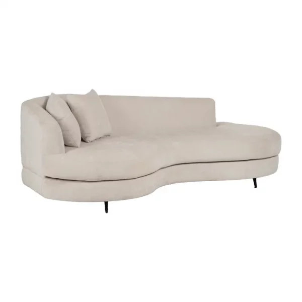 SOFÁ CREMA TEJIDO SALÓN 235 X 103 X 80 CM - Imagen 3