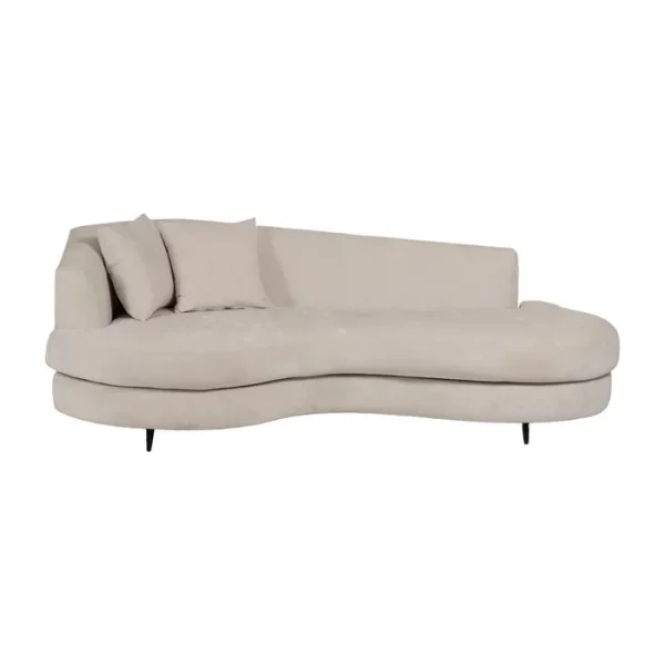 SOFÁ CREMA TEJIDO SALÓN 235 X 103 X 80 CM - Imagen 4