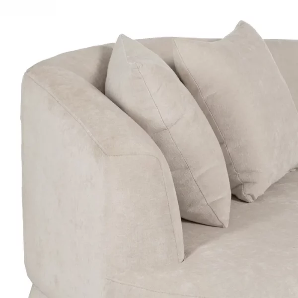SOFÁ CREMA TEJIDO SALÓN 235 X 103 X 80 CM - Imagen 6