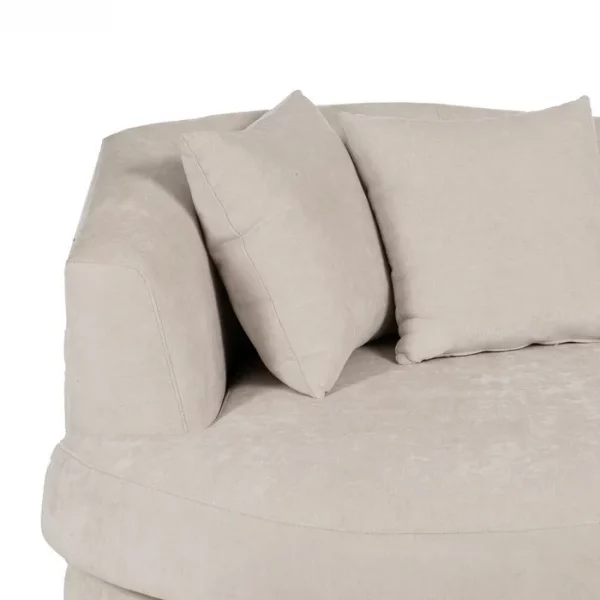 SOFÁ CREMA TEJIDO SALÓN 235 X 103 X 80 CM - Imagen 7