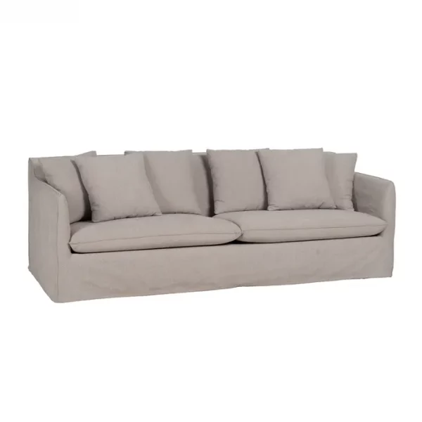 SOFÁ TAUPE TEJIDO SALÓN 237 X 91 X 78 CM - Imagen 2