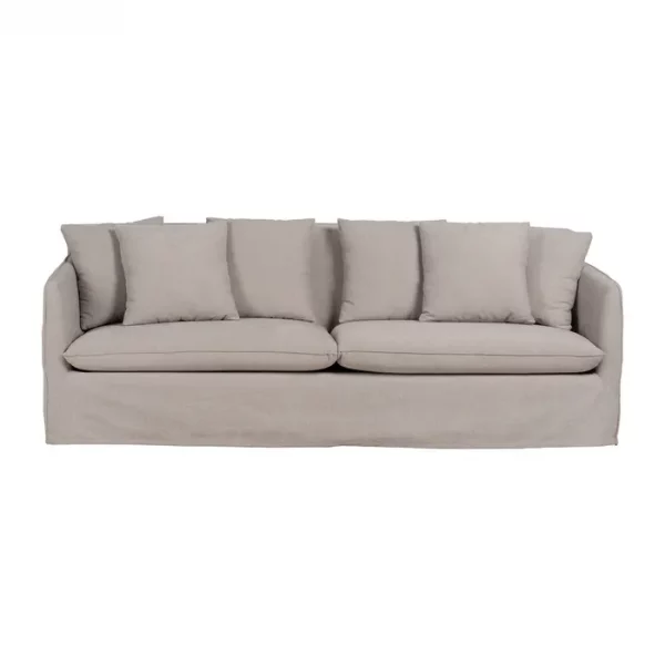 SOFÁ TAUPE TEJIDO SALÓN 237 X 91 X 78 CM - Imagen 3