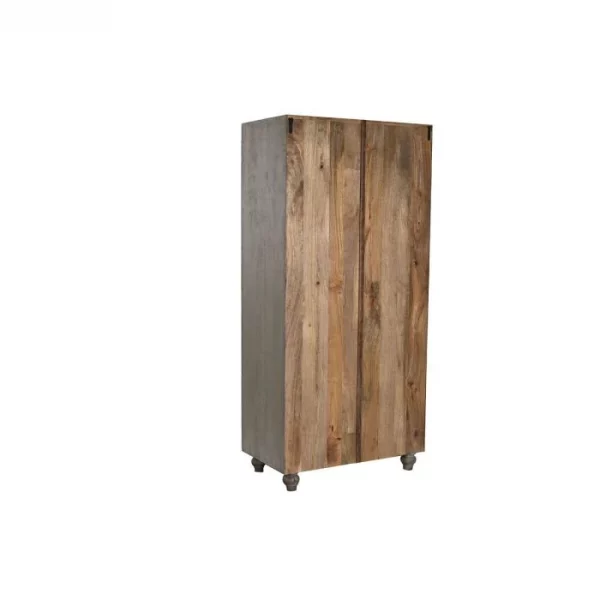 ARMARIO MADERA 85,5X47X180 TALLADO GRIS - Imagen 9