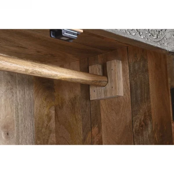 ARMARIO MADERA 85,5X47X180 TALLADO GRIS - Imagen 5