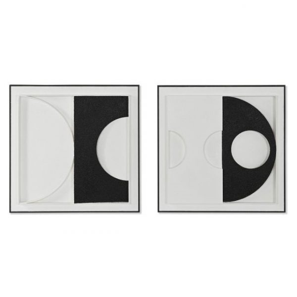 CUADRO YESO MDF 60X6,5X60 ABSTRACTO 3D 2 SURT.