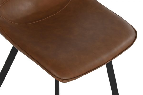 SILLA METAL PU 48X52X85 CAMEL - Imagen 2