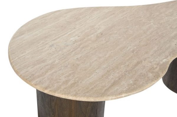 MESA CENTRO MANGO PIEDRA 120X70X53 BEIGE - Imagen 3