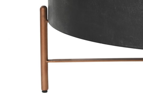 MESA CENTRO MANGO METAL 90X90X45 NEGRO - Imagen 4