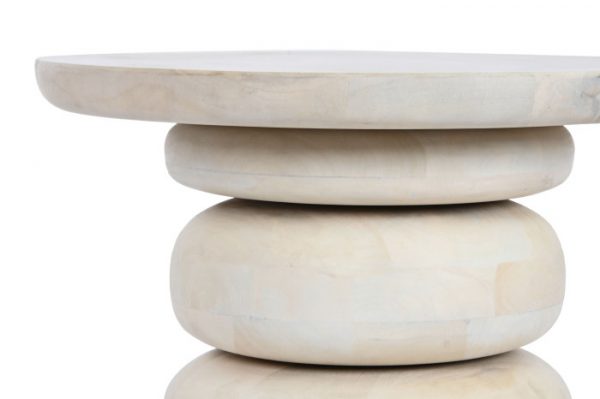 MESITA AUXILIAR MANGO MDF 50X50X34 BLANCO - Imagen 4
