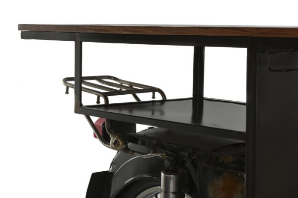 MUEBLE BAR METAL MADERA 280X72X106 MOTO - Imagen 5