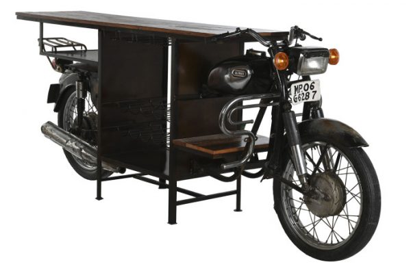 MUEBLE BAR METAL MADERA 280X72X106 MOTO - Imagen 2