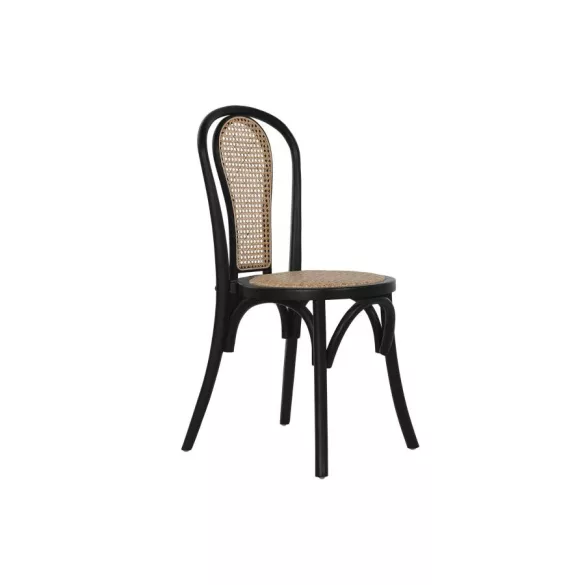 SILLA OLMO RATAN 40X42,5X89 NEGRO