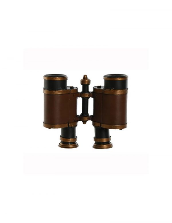 FIGURA METAL 17,5X7X16 PRISMATICOS BRONCE - Imagen 4
