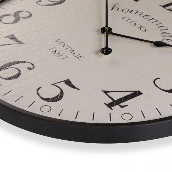 RELOJ PARED MADERA Y MET 60 CM - Imagen 3
